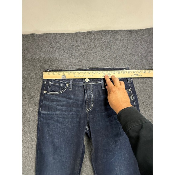 Silver Jeans Avery Slim Boot Dark Wash Denim Jeans Women 33x33 - Picture 10 of 11